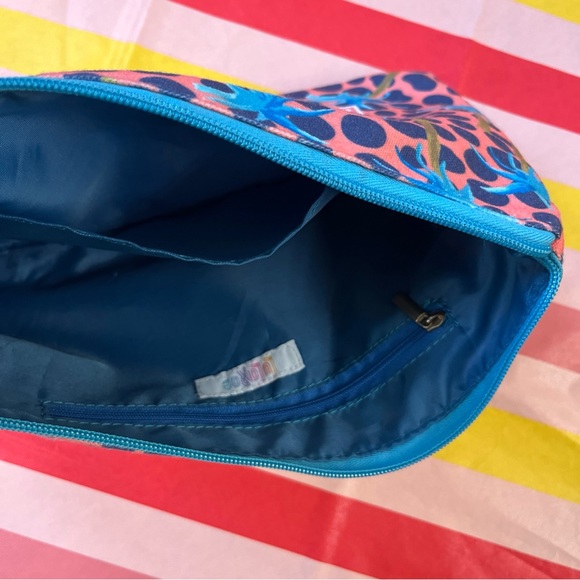 LuLaRoe Leopard Print And Palm Tree Print Cruise Cosmetic Pouch Limited Edition - Picture 7 of 7